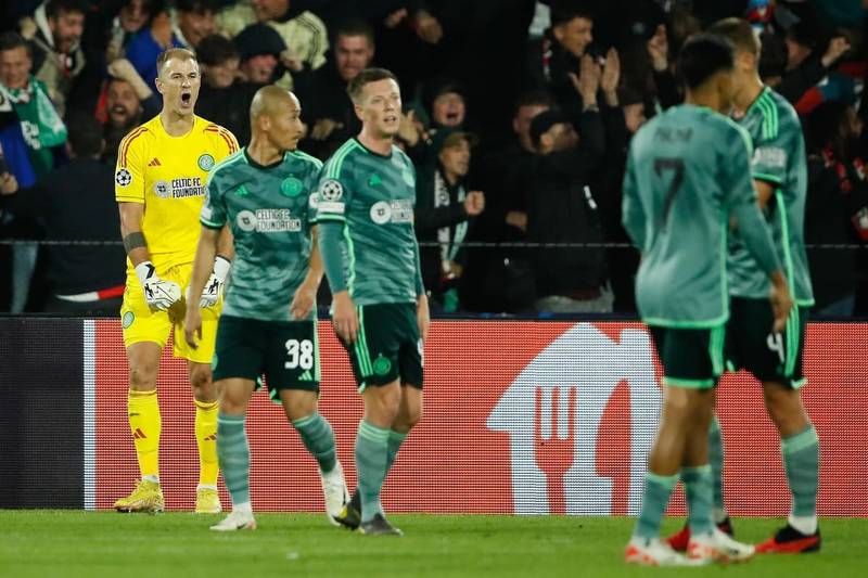 Celtic’s chastening Champions League night: Two red cards and costly free-kick as Feyenoord prevail in Rotterdam