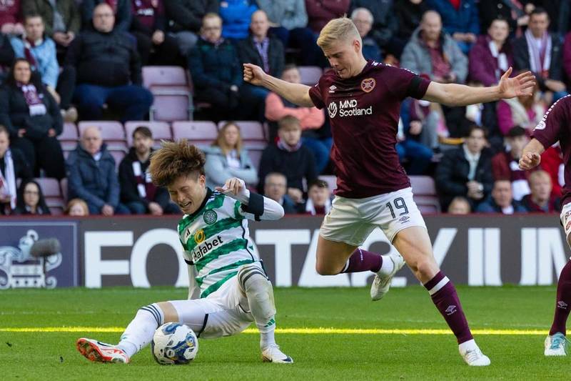 Hearts’ Alex Cochrane lifts lid on what Kyogo Furuhashi told him about Celtic penalty last weekend