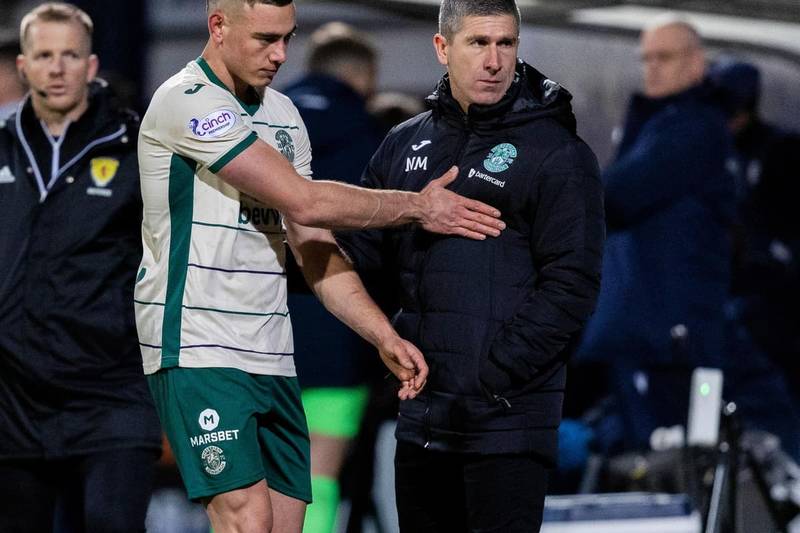 ‘Maybe we should gag him’ – Nick Montgomery warns Hibs player to change ways and reveals who will drop out against Celtic